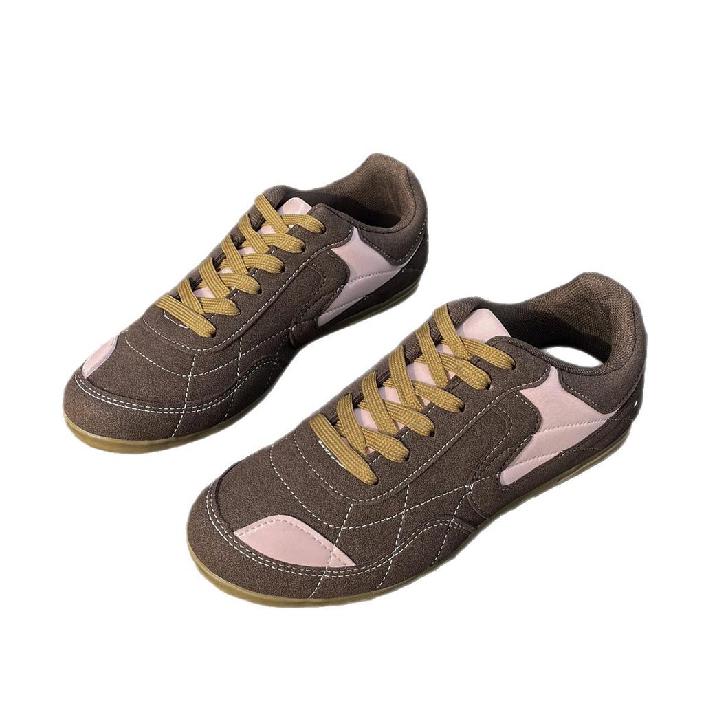 Large size Forrest Gump shoes 2025 new color matching retro German training shoes casual sports shoes flat women's shoes trendy