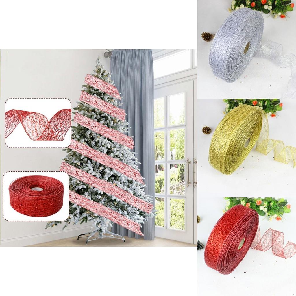 Meter Luxurious 10 Holiday Ribbon With Beautiful Edged Netting For Christmas Decor