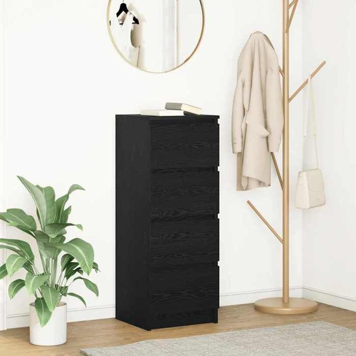 VidaXL Buffet Black Oak 37.5x35x99 Cm Engineered Wood, Storage Furniture, Kitchen Storage Furniture, Furniture of 861698