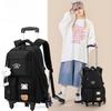 Children Wheeled Backpack Students Schoolbag Rolling Backpacks Bag Kids Girls School Trolley School Bag with Wheels Book Bag