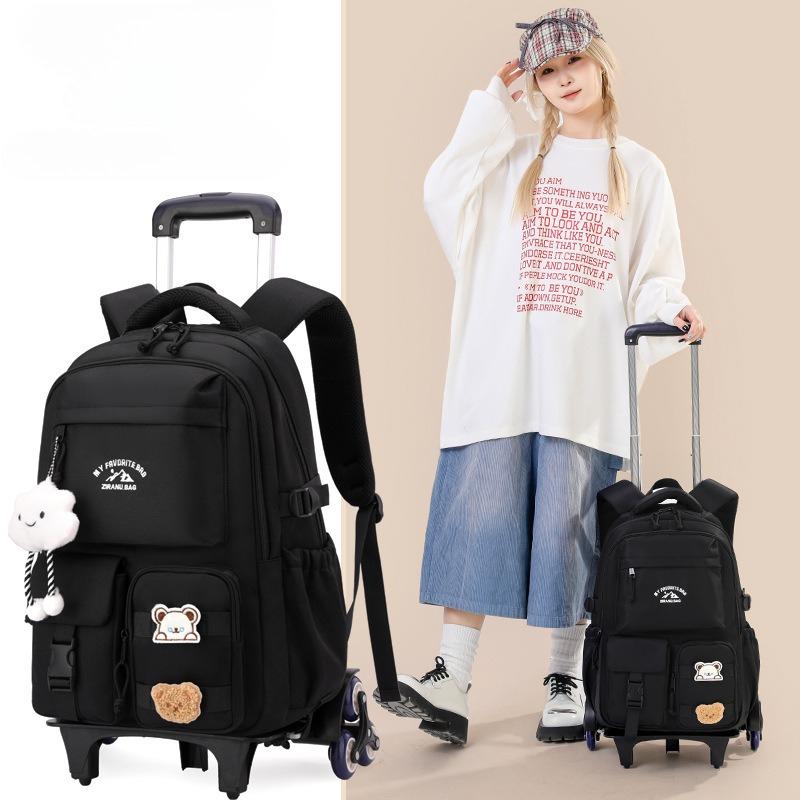 Zaino con ruote per bambini Borsa da scuola per studenti Zaini con rotelle Borsa Bambini Ragazze Trolley scolastico Borsa da scuola con ruote Zaino per libri