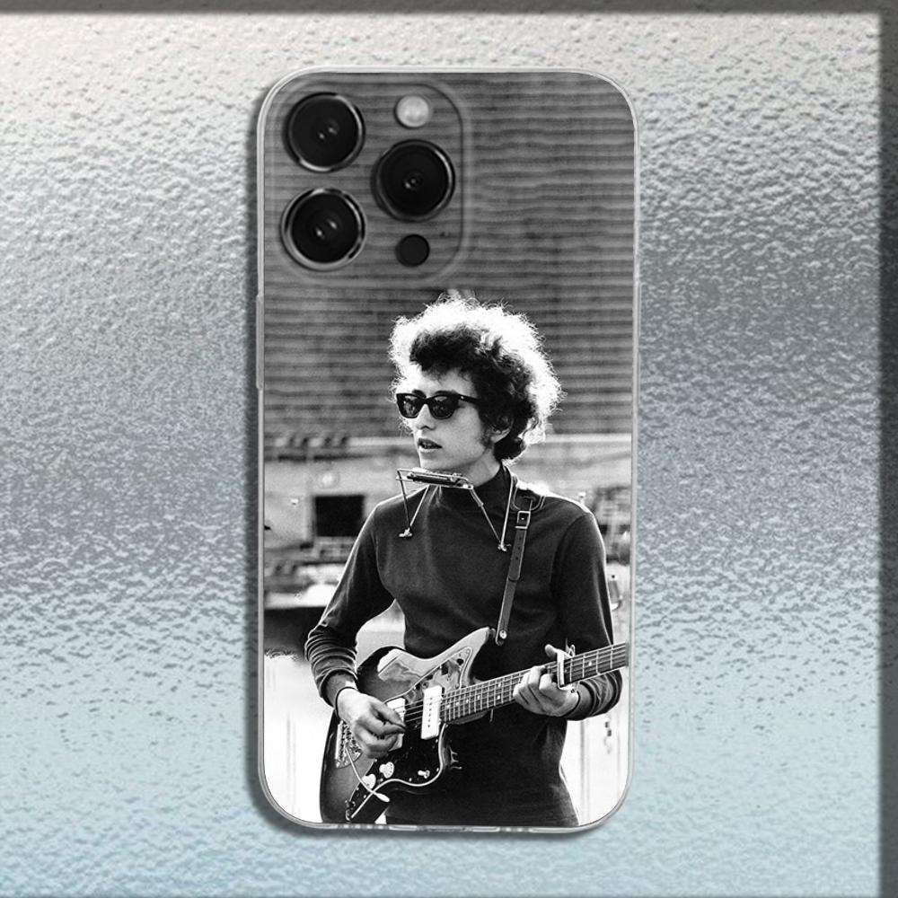 Singer B-Bob Dylan Phone Case For iPhone 16,15,14,13,12,11 Plus,Pro,Max,XR,XS,X,Plus,SE,Mini Transparent Soft Cover