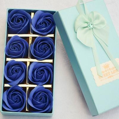 8pcs Mix Color Scented Soap Rose Floral Scented Simulation Rose Rose Flower Petal Artificial Scented Rose Flower