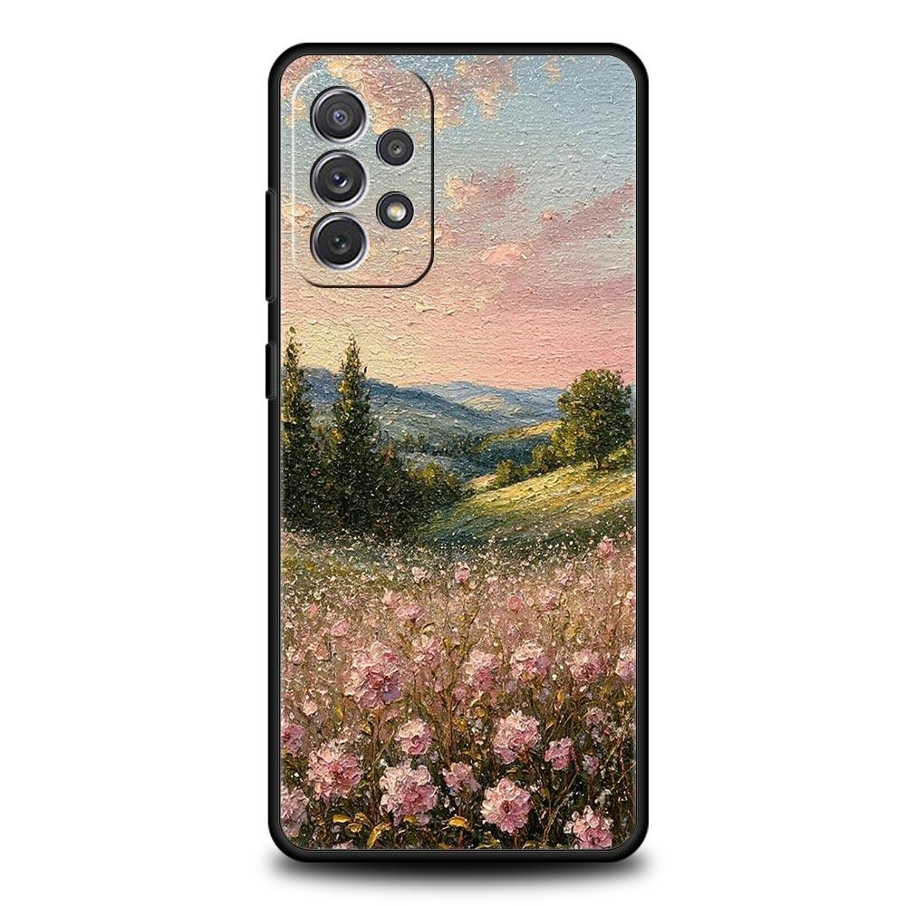 Claude Monet Garden Paint Art Case for Samsung A17 A13 A15 A25 A35 A51 A55 A71 A21S A11 A31 A41 A23 A53 A73 5G A03S A05s Cover