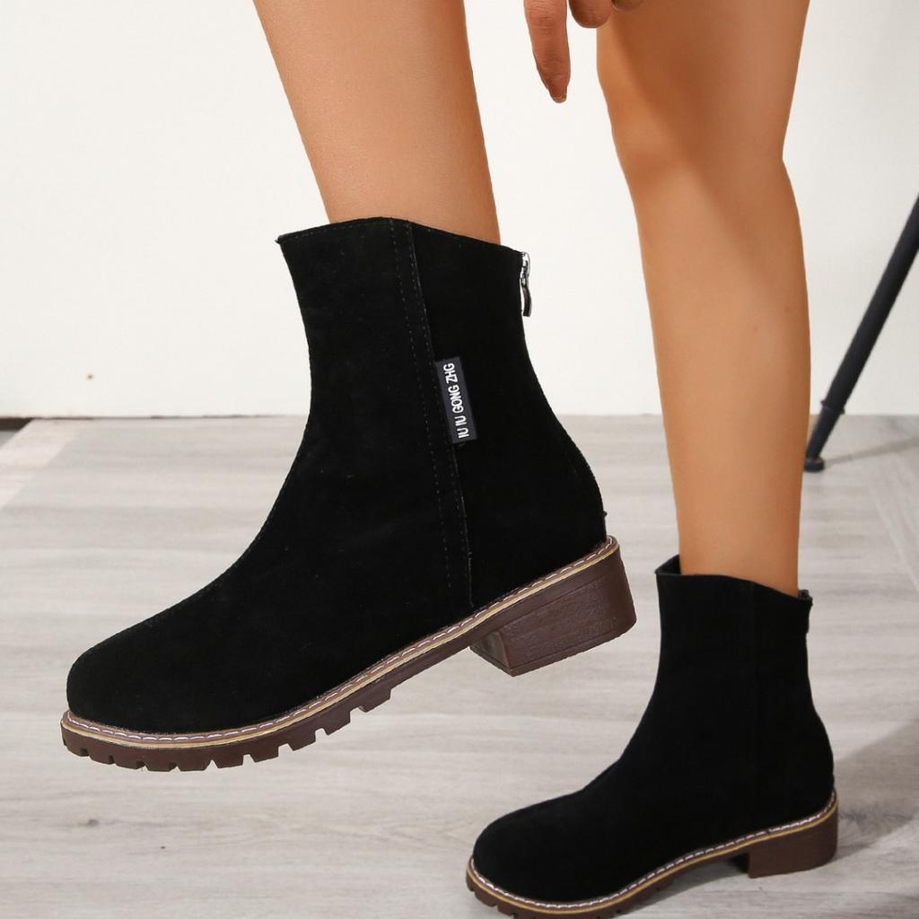 Foreign trade large size Martin boots women's 2025 new autumn and spring British style round head locomotive short tube lace-up short boots children