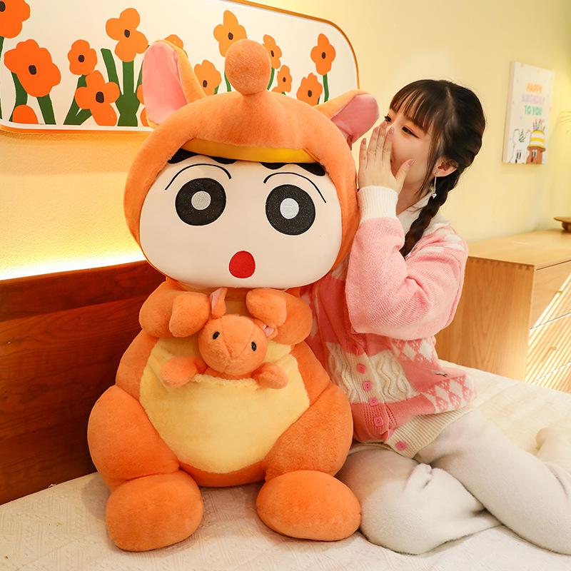 Kangaroo Crayon Small New Doll Plush Toy Doll Cute Large Pillow Children's Girl Birthday Gift Ragdoll