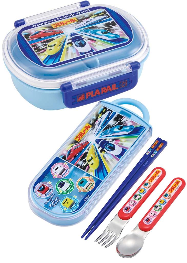 Skater Bento 360ml Fluffy Made in Single Dishwasher and Microwave Plarail Item Children's Box, Capacity, Lid, Japan, Tier, Safe, 23, Boys'