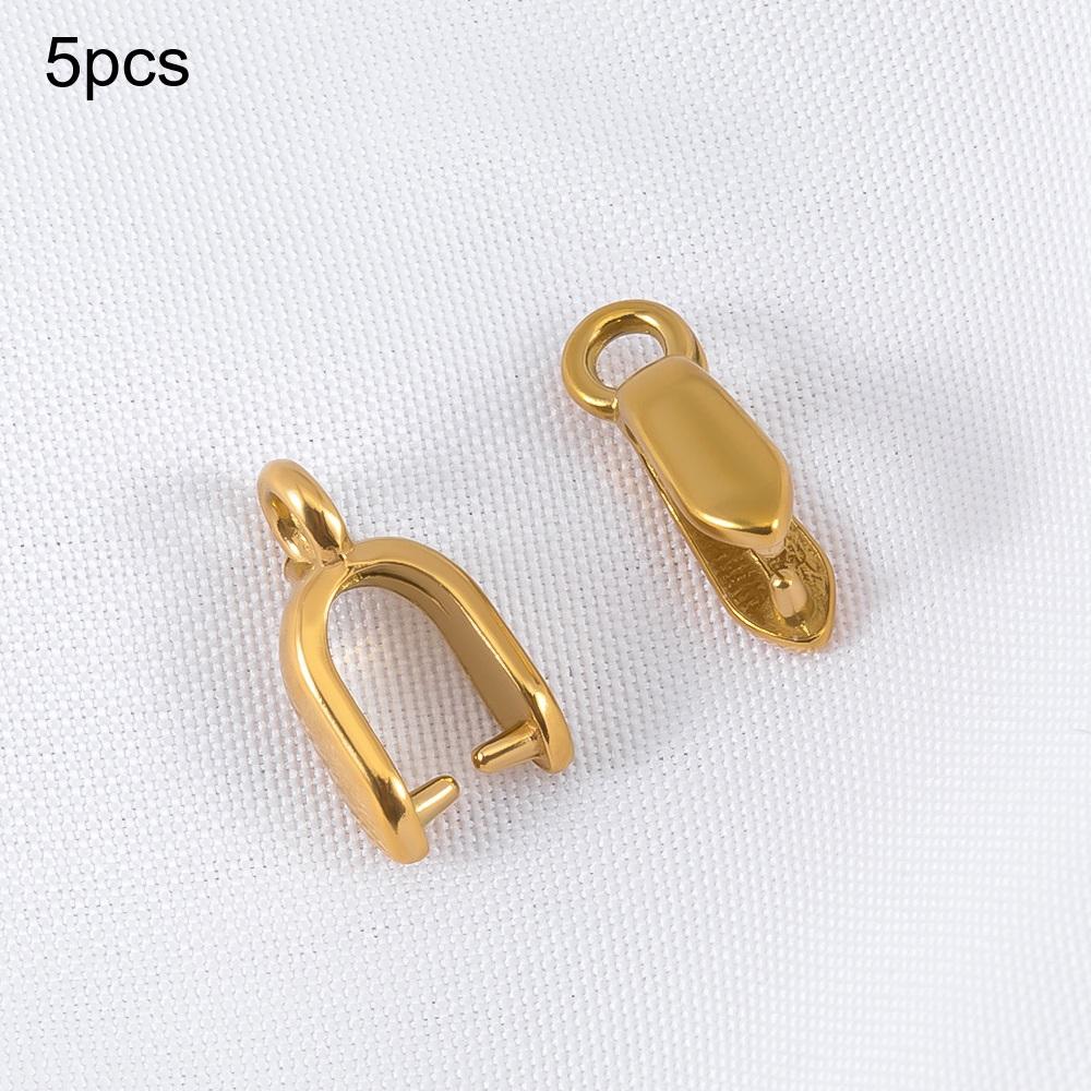 5 Stück 10 Stück Edelstahl-Anhänger-Klemmclip-Verschlusshaken für DIY-Halsketten-Schmuckherstellungsmaterial