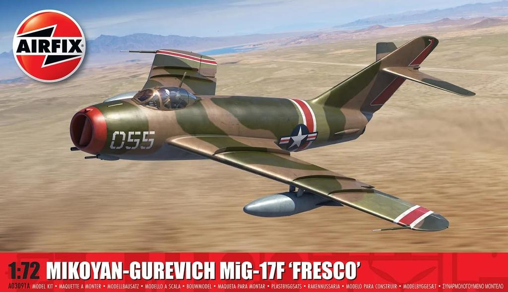 Airfix Maßstab Amerikanisches Fresco Plastikmodell 1/72 Mikojan-Gurewitsch MiG-17F X-3091A
