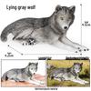 Cross-border Wild Animal Model: Prairie, Brown, Snow, Predator Wolves & Cub Educational Display Toy