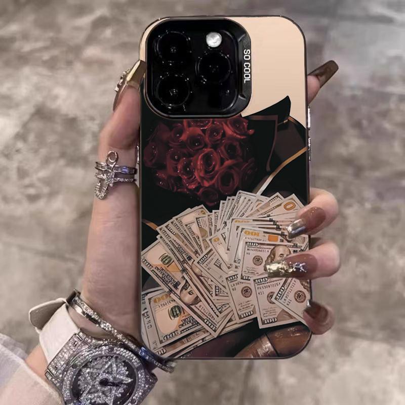 Phone Case For Xiaomi Poco F7 F6 X7 X6 X5 M6 Pro F5 Mi 11 Lite 5G 14 13 12 15T 14T 13T 12T Valentine's Day Red Lips Rose Cover