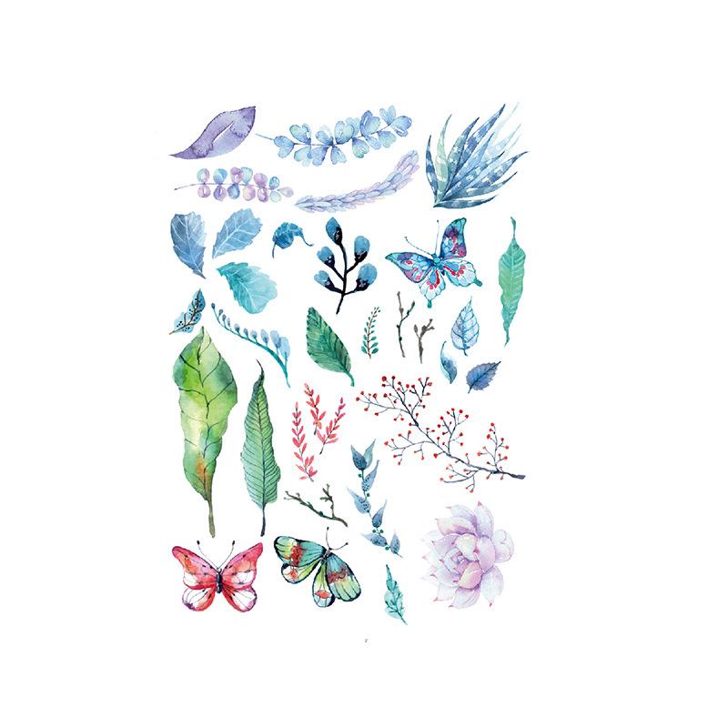 Elch Tattoo Aufkleber Schöne Frau Aquarell Wind Amazon Set Wasser Transfer Sexy Blume Arm Wasserdichter Tattoo Aufkleber