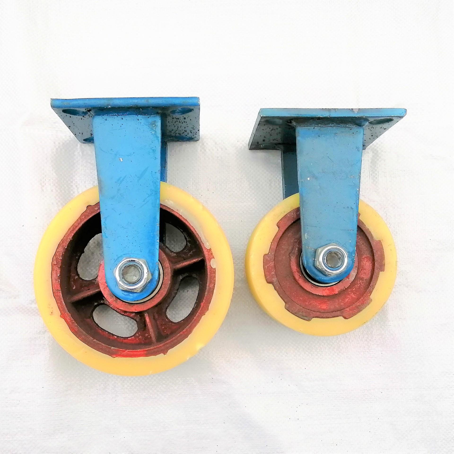 Heavy-Duty Swivel Caster with Iron Core and Thick Nylon Wheel 14-inch iron-core nylon wheel, fixed