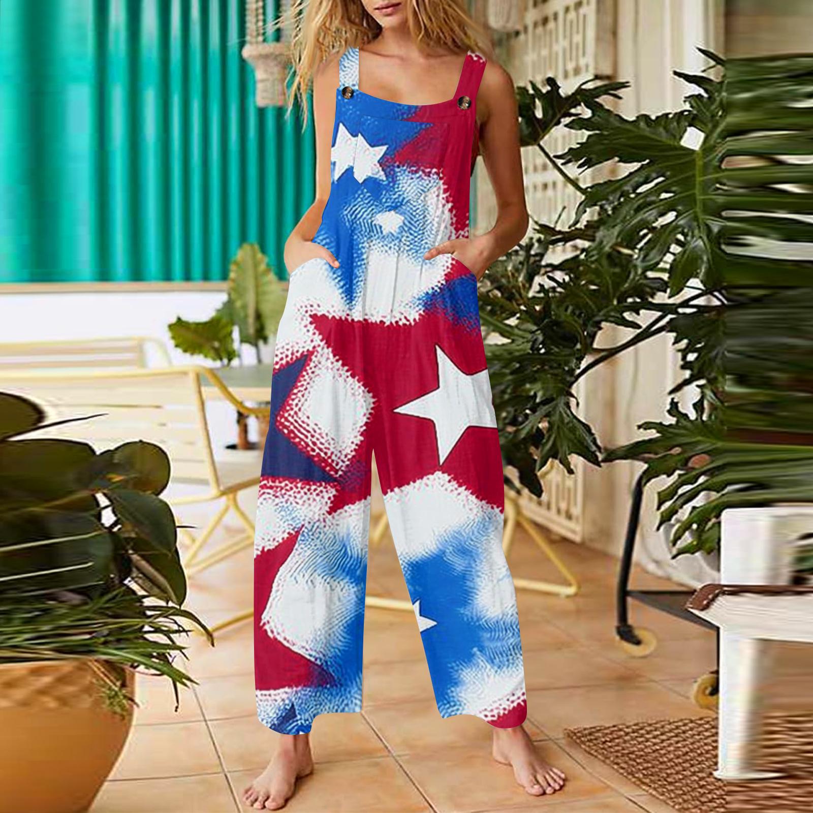 Women s Casual Pants Sleeveless Day Printed Cotton Pants S