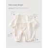 with Diagonal Placket and Tie-Up Belly Protection, Butterfly-Style Clothing for Spring and Autumn, Newborn Baby Long-Sleeve Romper for All Seasons