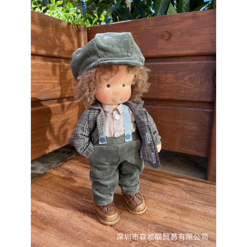 Waldorf Handmade Finished Doll Boy with Clothes Cute Mini Knitted Sweater Children's Toy Gift