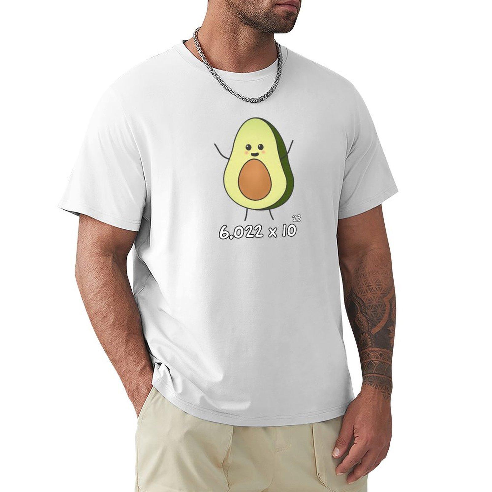 Avocadro Numbers Cute Avocado Chemist Tshirt Lightweight Sport Basic Tshirt S