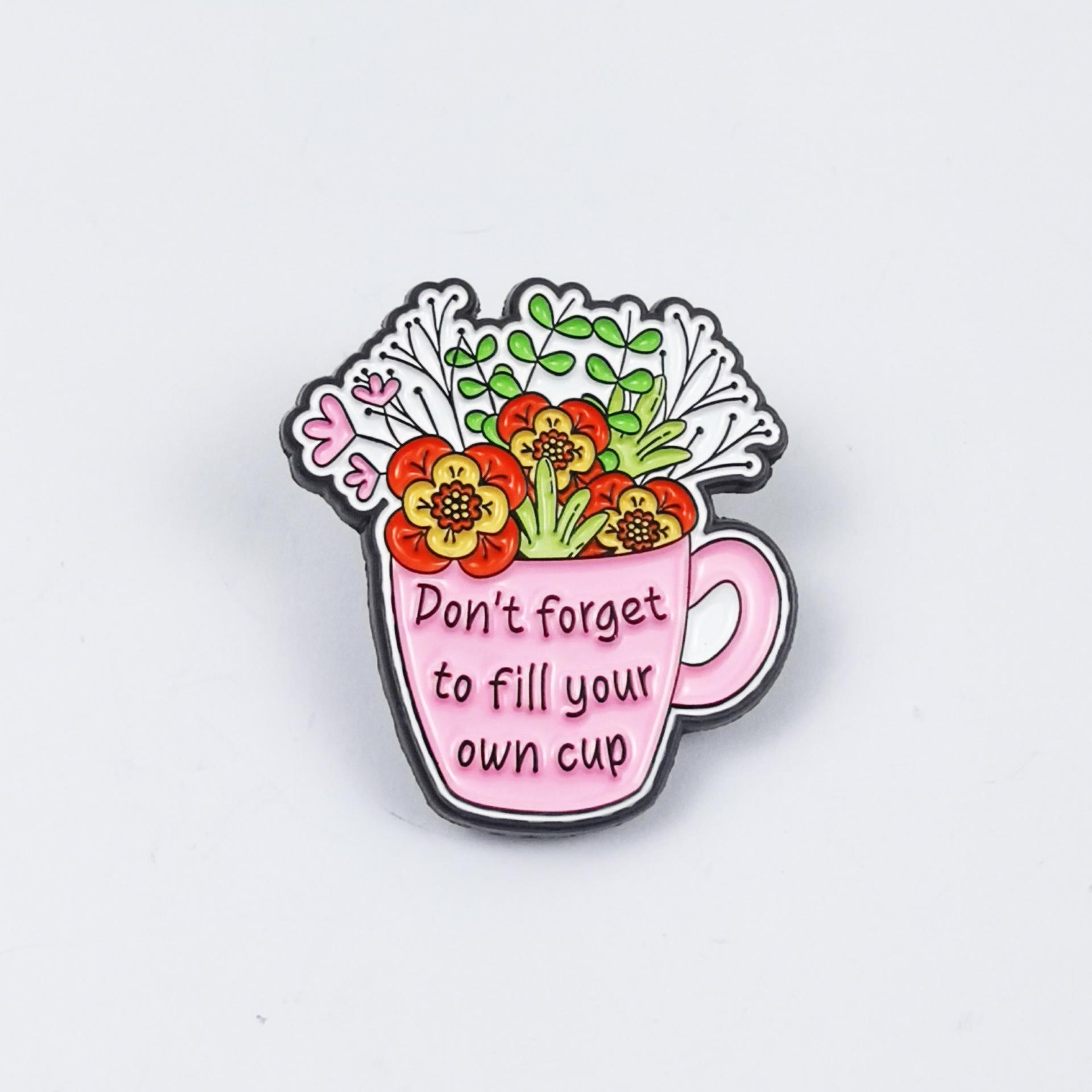 Personalized Skull Reader Brooch with Animals & Flowers - Alloy Pin for Backpack Decoration