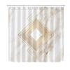 Golden Geometry Rhombus Nordic Marble Texture Shower Curtains Bathroom Curtain Waterproof Polyester Fabric for Bathtub Decor