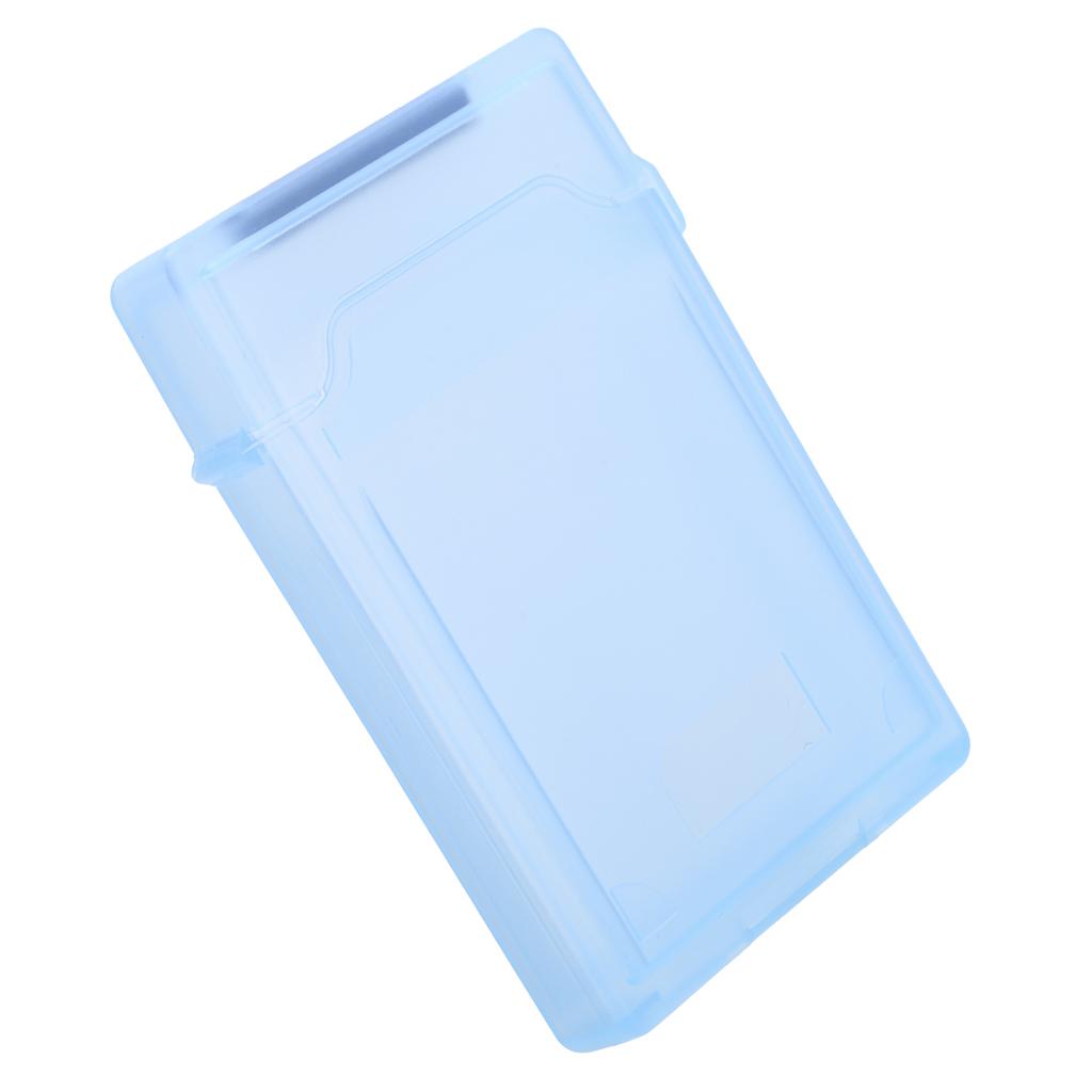 2.5in Hard Disk Storage Box ABS Material HDd SSD Dustproof and AntiStatic Protection Case(Blue ) (Not Inclube Hard Disk)