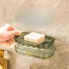 Soap Dish Holder No Drilling Bar Soap Sponge Holder Bathroom Supplies Organizing Storage Kitchen Sink Tray Drill-Free Slotted
