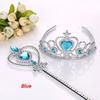 2Pcs Sweet Princess Tiara Crown Headband for Girls, Rapunzel Elsa Cosplay Hair Jewelry with Magic Tights Party Gift Accessories