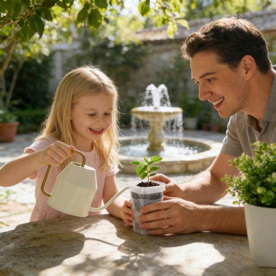 Absorbent Flower Pot with Transparent Double-Layer Design 150ml Deep Water Reservoir Adjustable Vent Humidity Dome Plant Propagation Pot