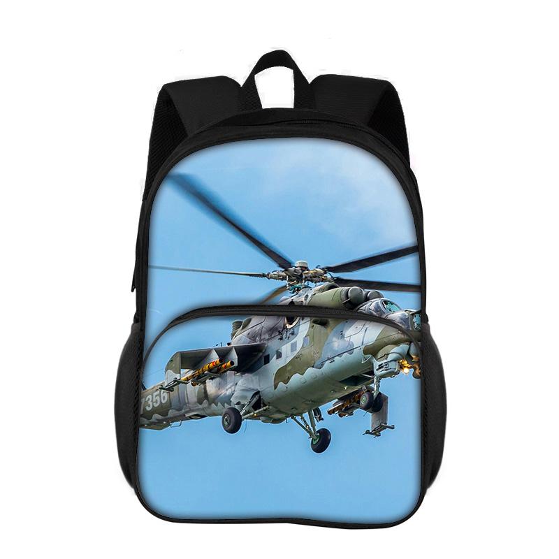 Helikopteres új, kerek elejű, nagy kapacitású, mechanikus nyomtatású hátizsák a legjobb születésnapi ajándék iskolás fiúknak és lányoknak