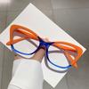 1.67 1.74 -8 to +8 New Fashion Cat Eye Anti Blue Light Glasses For Women High Quality Luxyry Designer Ultralight Double Color Frame Reading Glasses