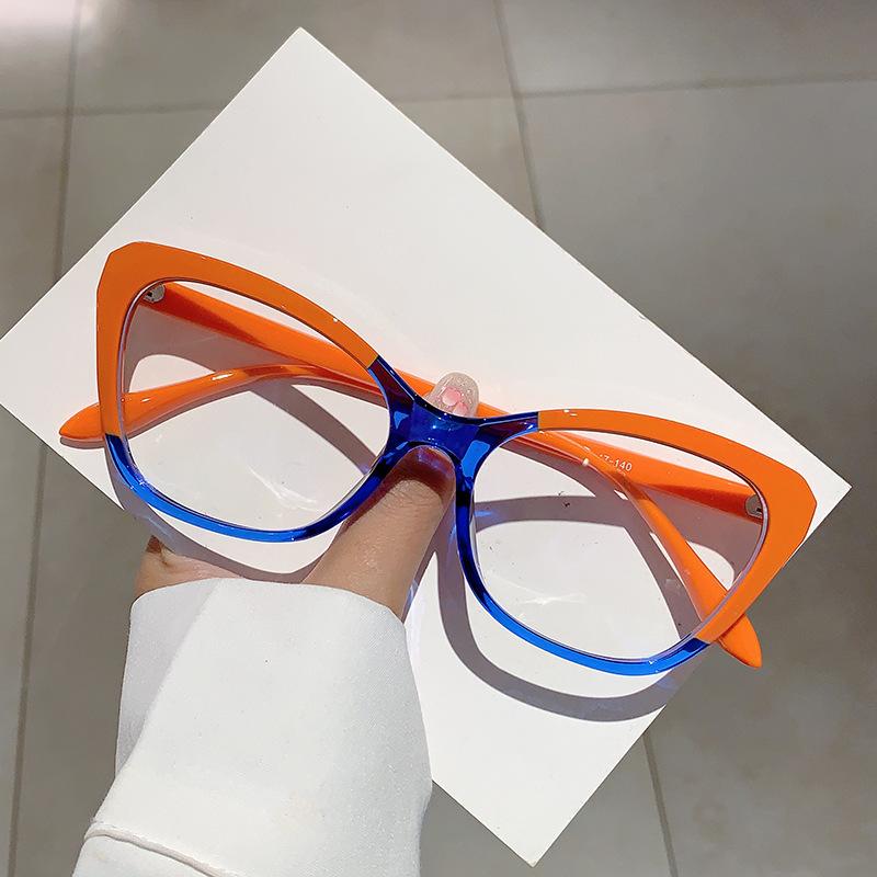 1.67 1.74 -8 to +8 New Fashion Cat Eye Anti Blue Light Glasses For Women High Quality Luxyry Designer Ultralight Double Color Frame Reading Glasses