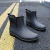 Man Shoes Wear-resistant Non-slip Rain Boots for Men Wellies Loafers Without Lacing Comfortable Low-heel Mud Gum 2024 Rubber New