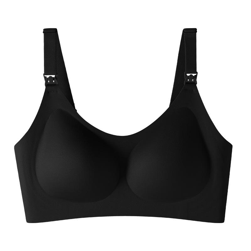 Cloud-Like Strapless Maternity Bra - Soft, No Underwire, Anti-Exposure Support for Pregnant Women XL чёрный