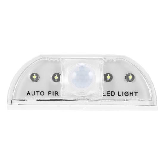 4-LED PIR Infrared Motion Sensor Home Door Cabinet Keyhole Night Light Lamp