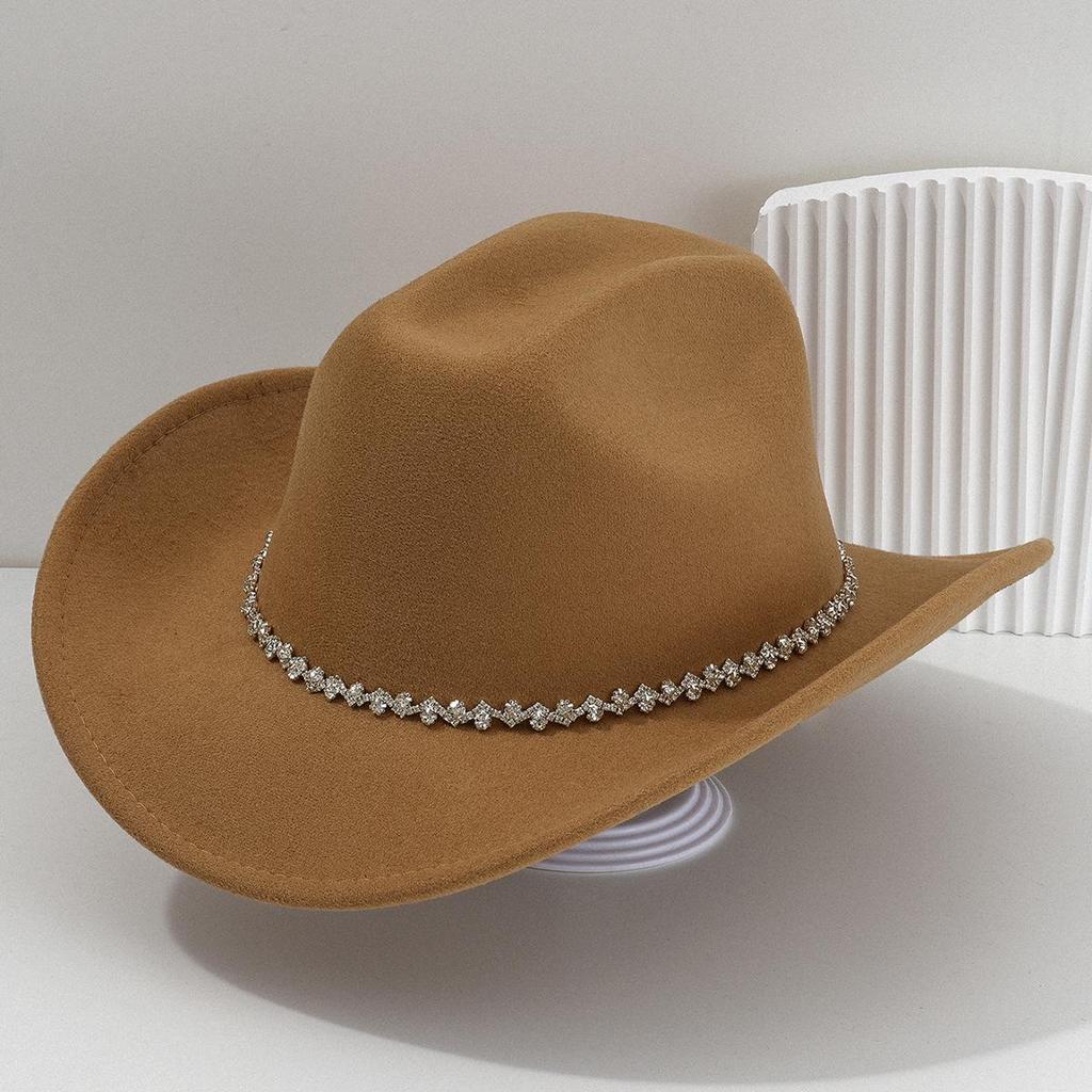 Rhinestone-Embellished Western Cowboy Hats for Men & Women, Bridal & Honeymoon Sun Hats