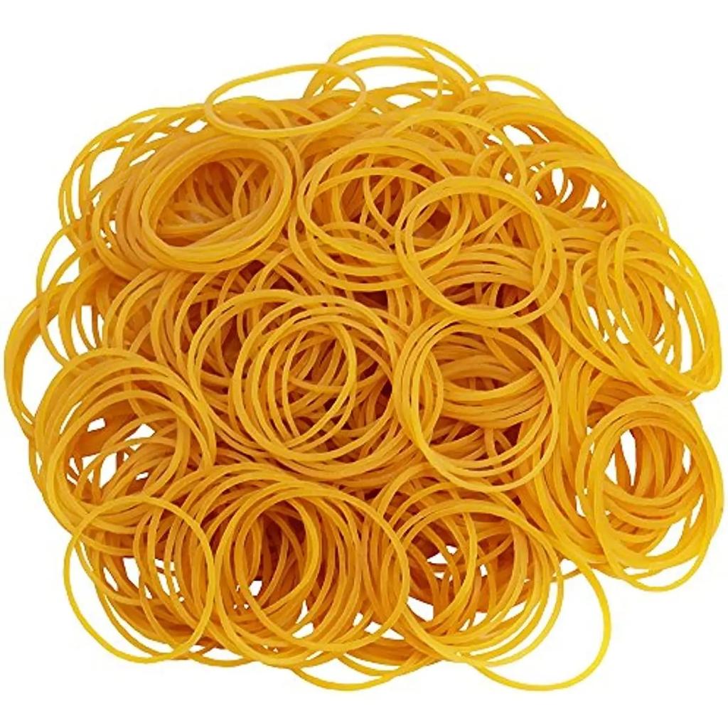 100/200pcs Yellow Strong Adjustable Elastic Rubber Ring, Student Office Supplies, Stationery, Rubber Band, Cow Band