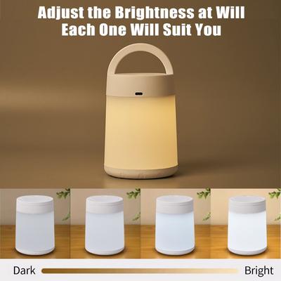 Portable LED Night Light Stepless Dimming Night Lamp Multi-Function Night Light Handheld Ambient Light Sleeping Light Touch Control Brightness