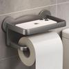 No-Drill Bathroom Phone Shelf with Paper Holder