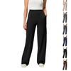 Hose mit weitem Bein für Damen, Yogahose, hohe Taille, Jogginghose mit Taschen, Stretchhose, bequeme Workout-Sport-Jogginghose