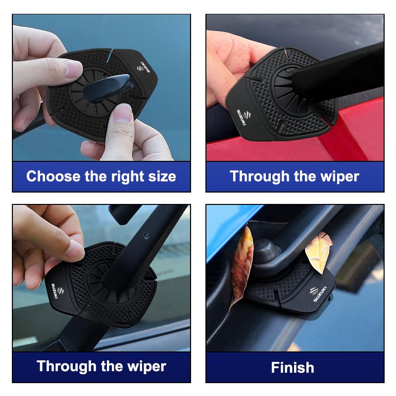 2Pcs Car Windshield Wiper Protective Cover Dust Wiper Cap for Suzuki GSR GSR750 GSR600 SV 650 Swift Jimny Grand Vitara Samurai Spacia Liana
