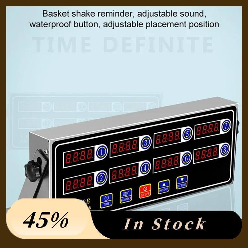A60Z Top Commercial Eighth Electronic 8 Channel Digital Countdown Kitchen Timer Button Timing Reminder Restaurant Loud Clock