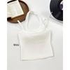 Fashionable Color Block Halterneck Slimming Retro T-Shirt Vest