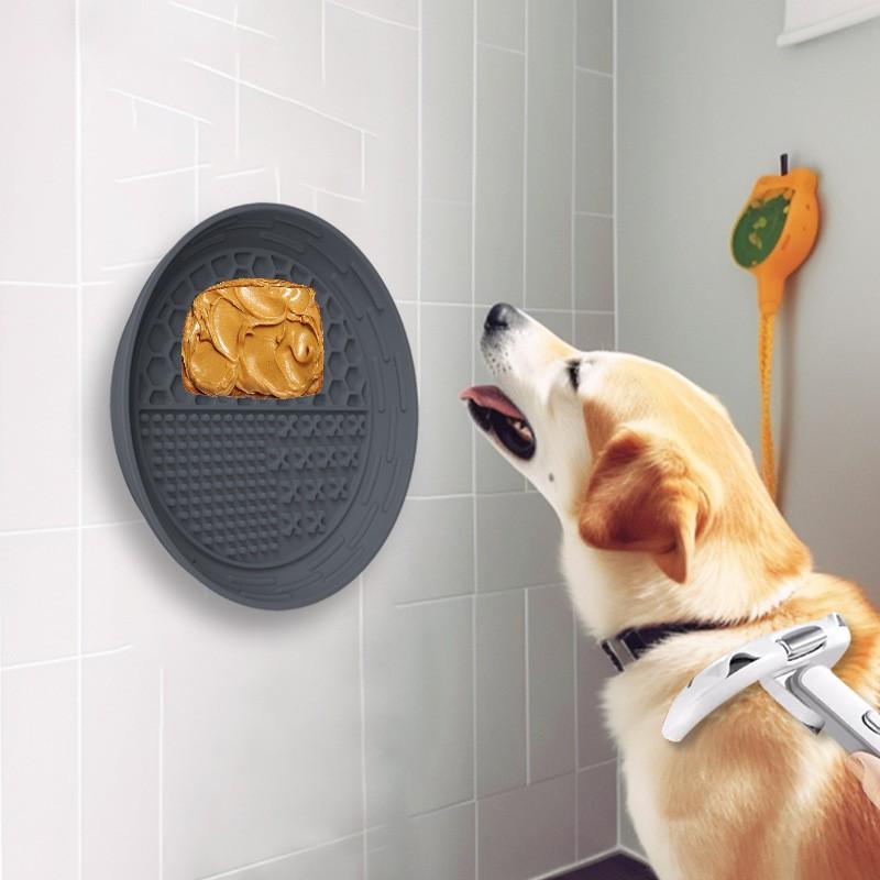 Silicone Slow Feeder Mat Cats Dogs - Non-Slip Suction Lick Pad Mealtime Bathing Calming