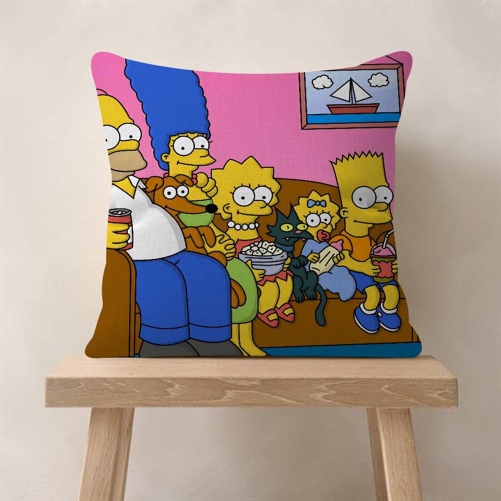 Cartoon The S-Simpsons-es Cushion Cover Inches Farmhouse Decor Home Throw Pillow Covers For Couch Decorations