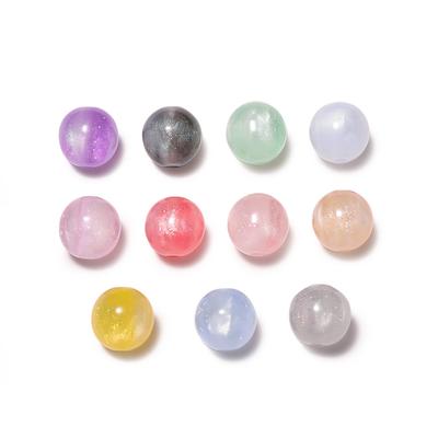 10 stuks/lot 10/12 mm ronde harskralen met twee kleuren, kleurrijke kralen met recht gat, losse kralen voor handgemaakte DIY oorbellen en armbanden.