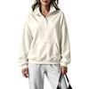 Women's Color Stand Collar Button Up Sweatshirt Fashion Casual Long Sleeve Top