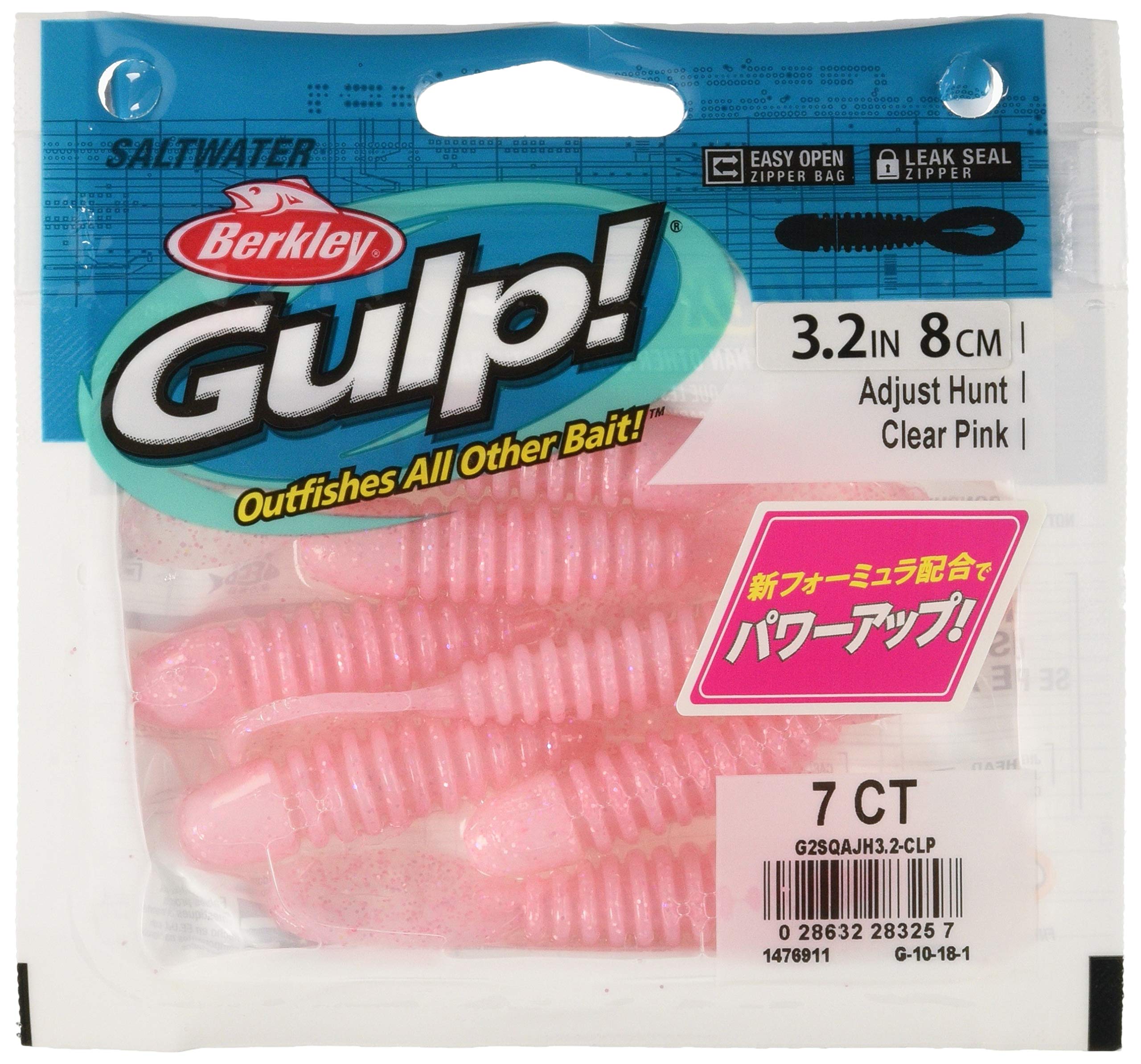 Berkley SW Adjust Hunt inch Clear Pink Light Rock Gulp! 3.2 G2SQAJH3.2-CLP (Sea Bream, Fishing)