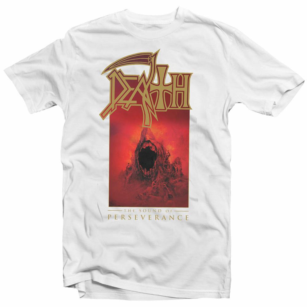 DEATH band The Sound Of Perseverance T-shirt White Unisex S to 5XL Unisex T-Shirt L