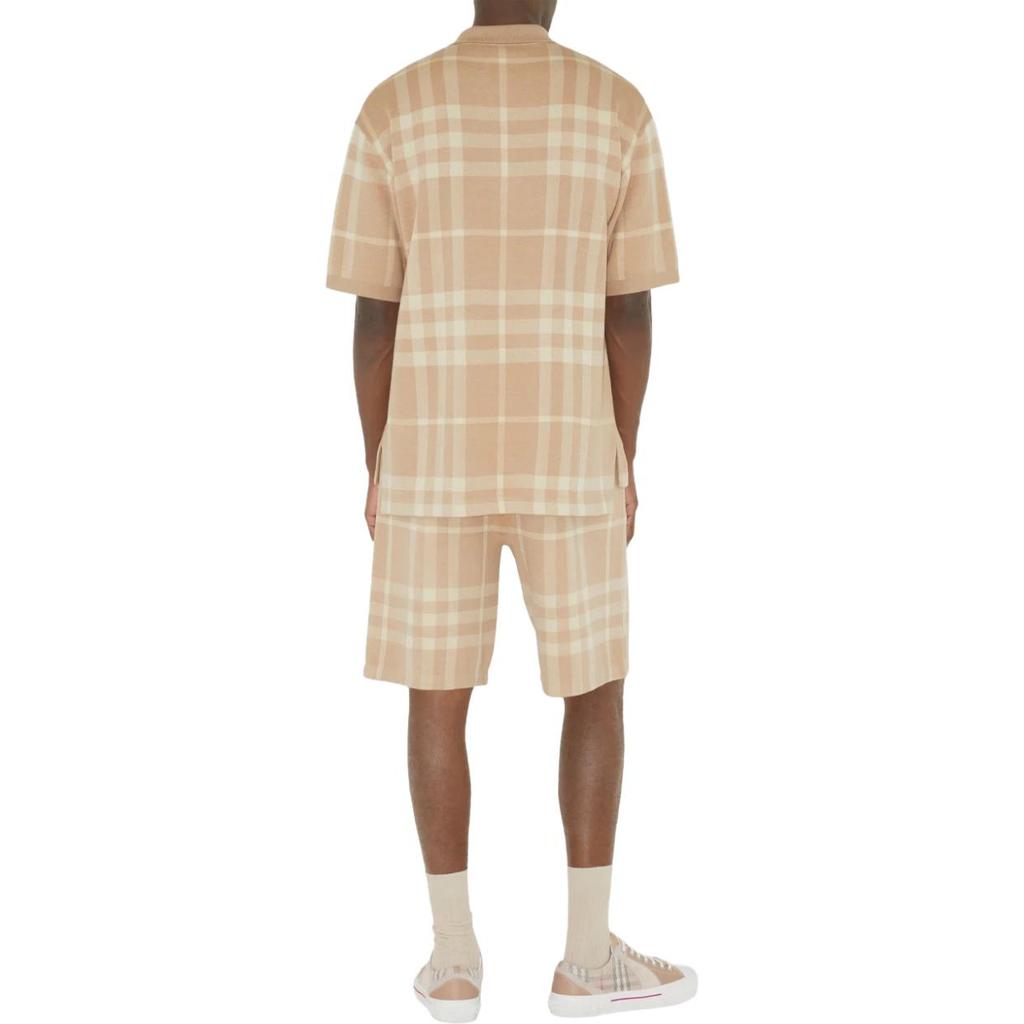 Burberry Polo Shirts Men's Khaki Polo Collar Moderate Straight Fit 80684821