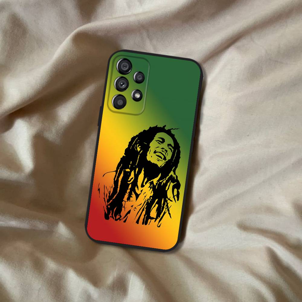 Bob Marley Rasta Lion Samsung  Black Phone Case Soft Cover  For A20,A21s,A22,A31,A32,A52,A53,A72,73,A80