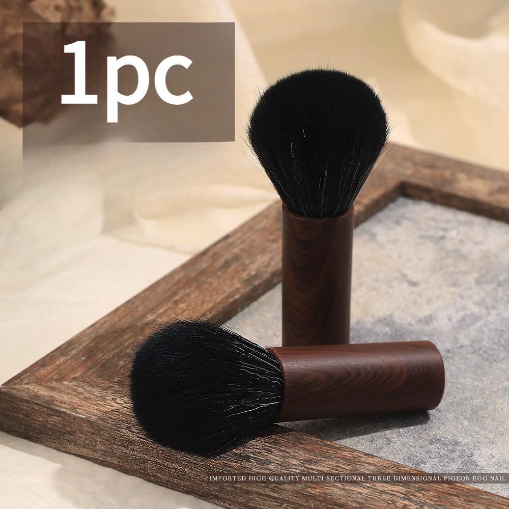 1pc Premium Walnut Wood Nail Brush with Ergonomic Handle - Gentle Dust & Clutter Removal Makeup Brush for Nails, Manicure Tools